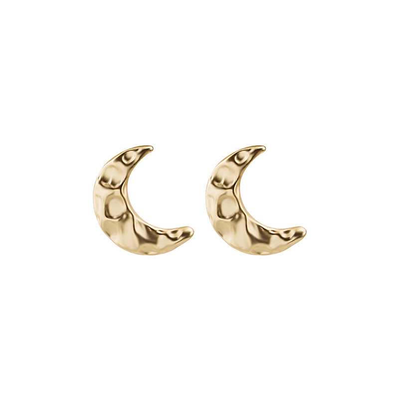 Ladies vintage matte moon earrings
