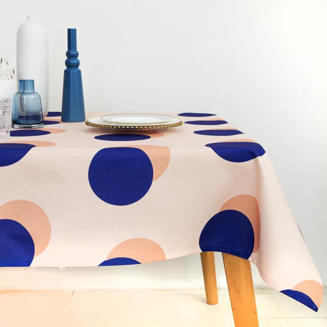 Wave point waterproof tablecloth Blue - Shop at LoveMi