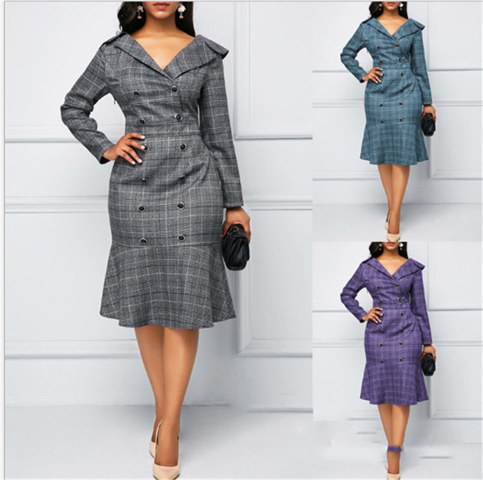 Lapel women's dress