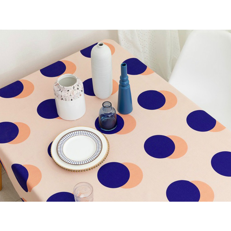 Wave point waterproof tablecloth