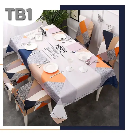 Waterproof, oil-proof and hot-proof household dining table and chair cover