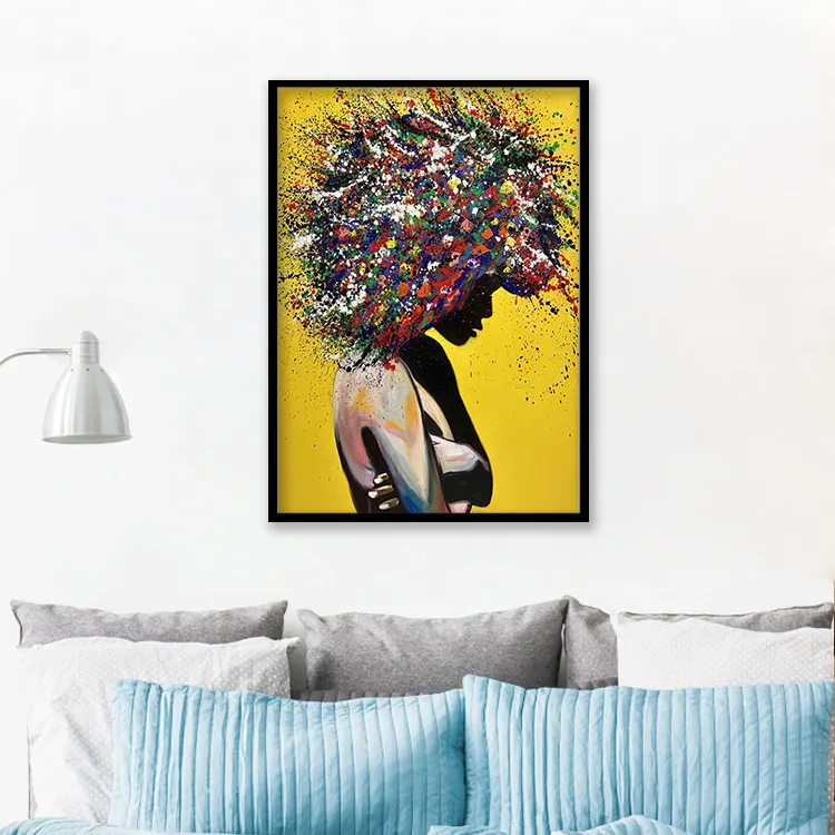 Girl portrait canvas print oil wall art poster – image 8