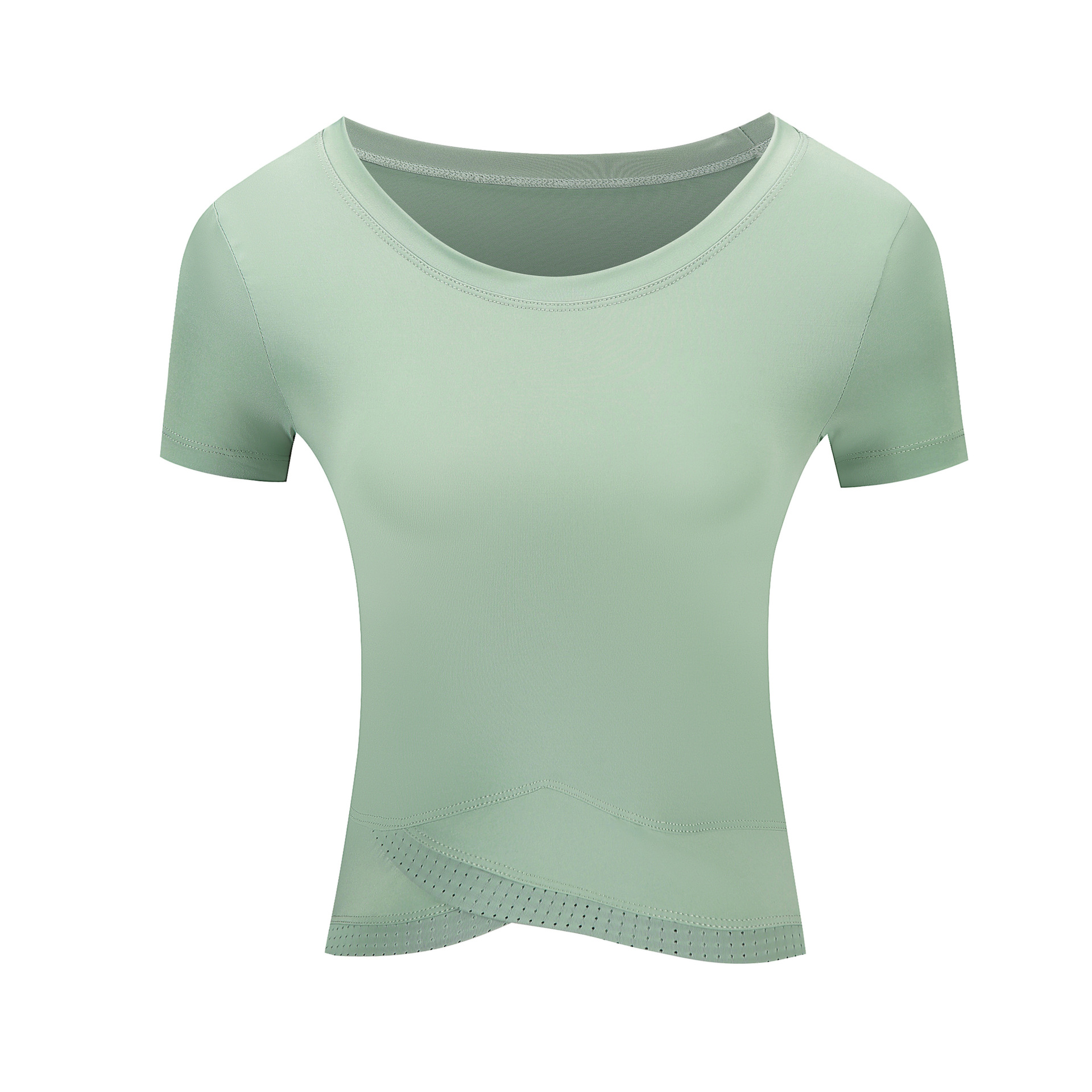 Exposed navel quick-drying fitness running short sleeve