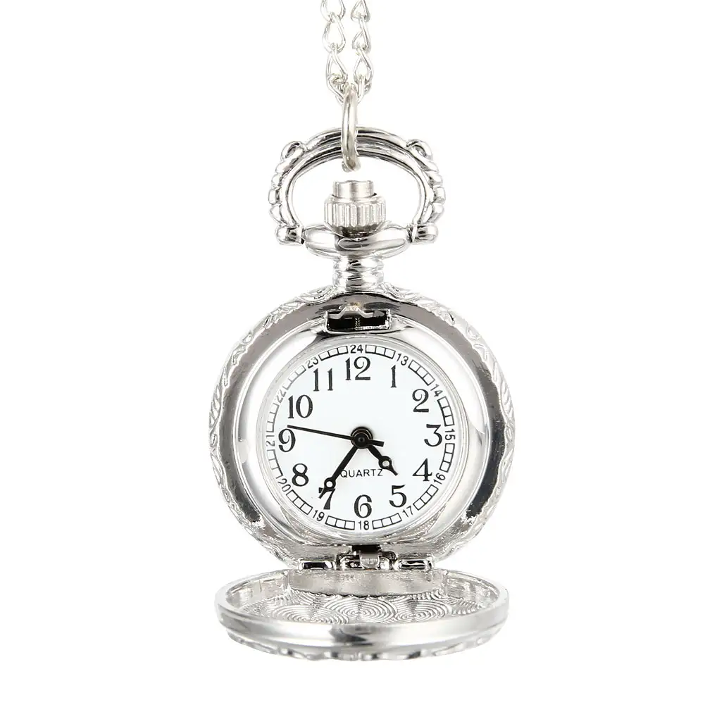 Ladies silver butterfly pocket watch