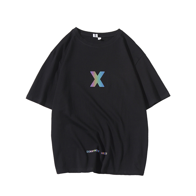 Summer men's letter print short sleeve