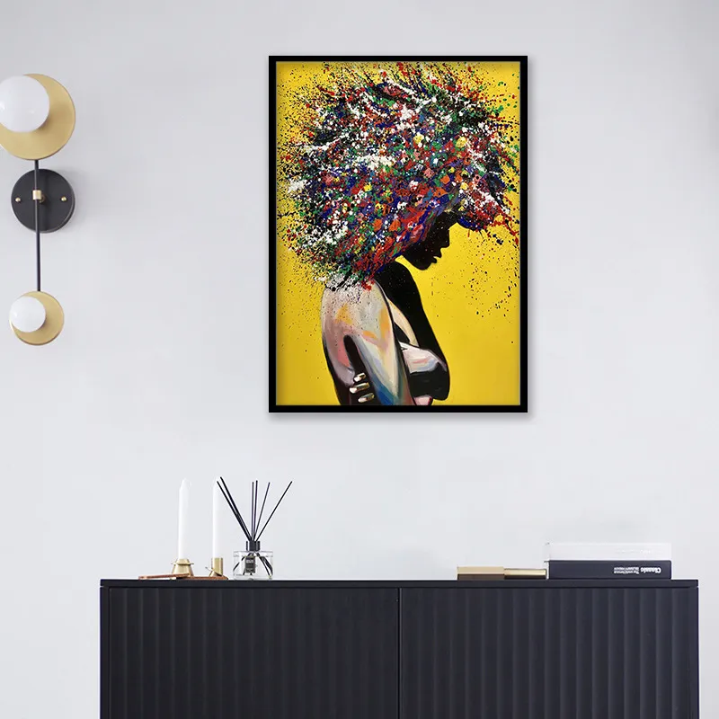 Girl portrait canvas print oil wall art poster – image 7