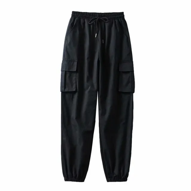 Elastic belt trousers Black - Shop at LoveMi