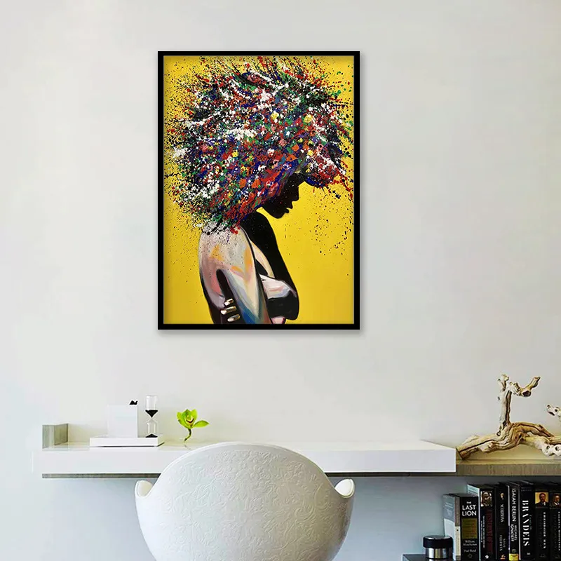 Girl portrait canvas print oil wall art poster – image 9