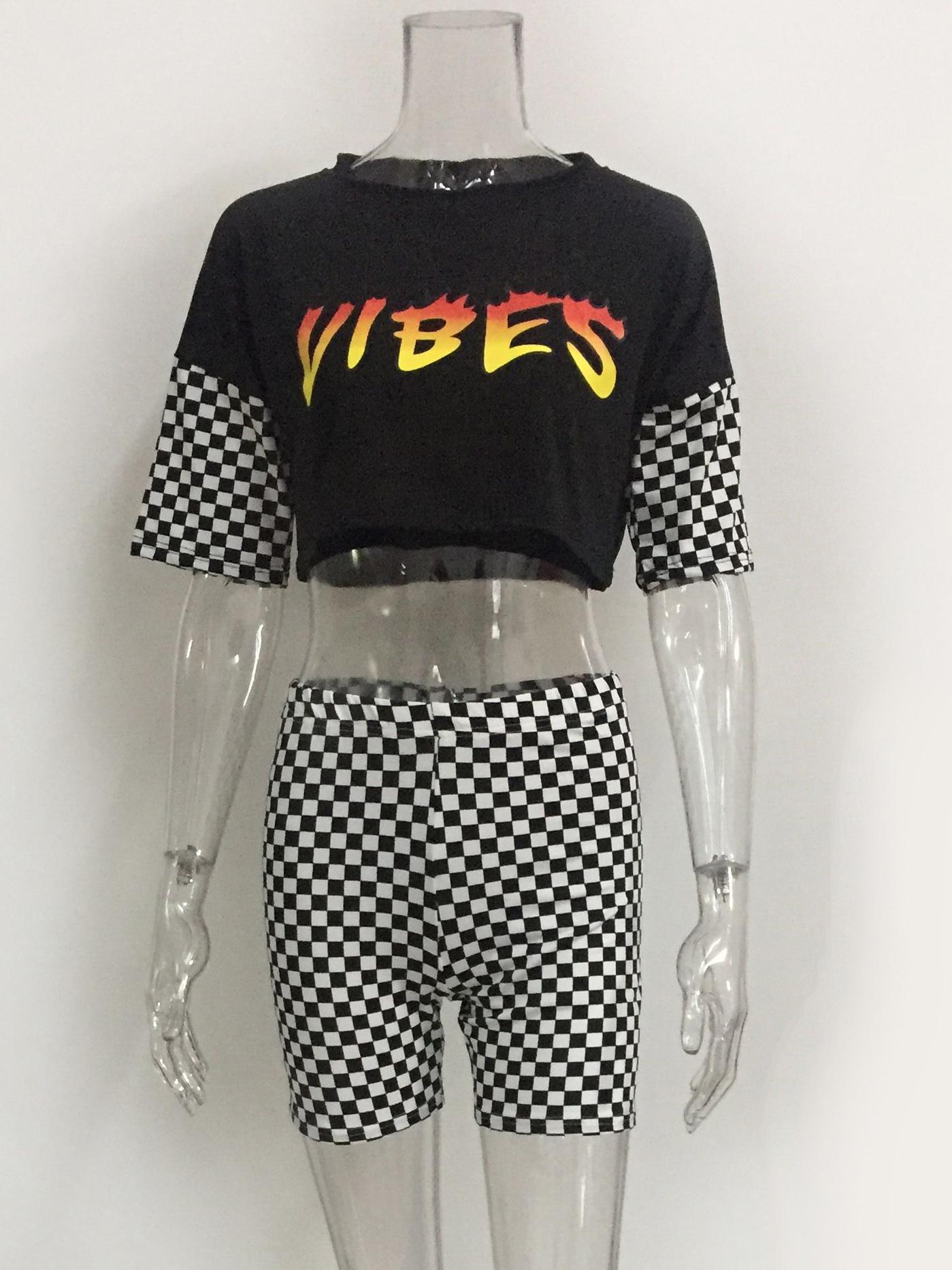 Letters ultra-short top suit