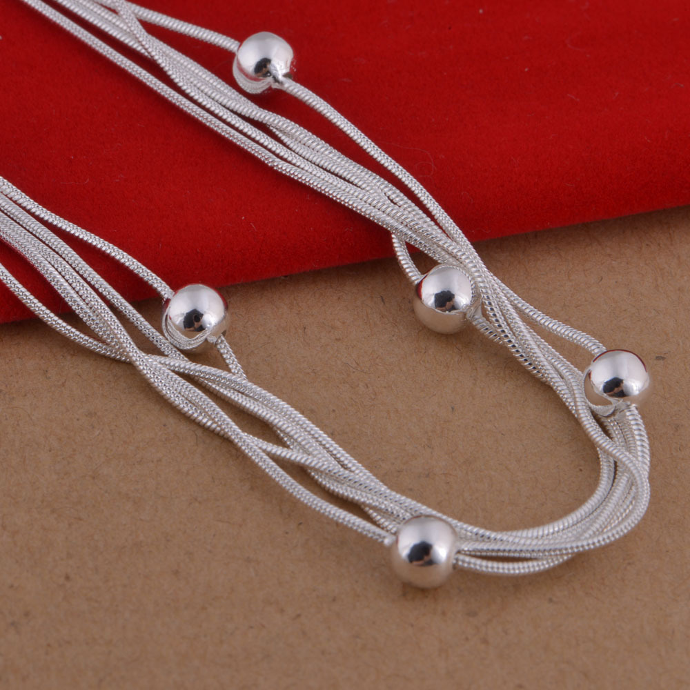 Snake bone bead necklace
