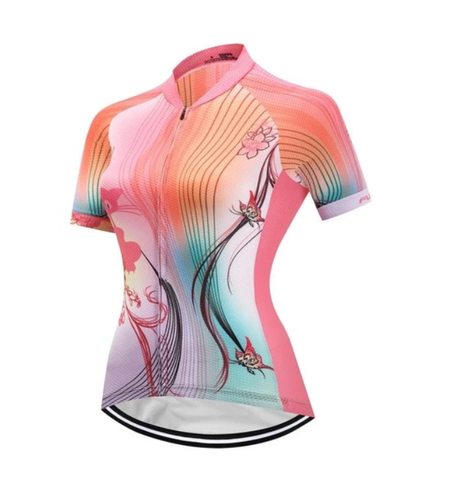 Short Sleeve Cycling Jersey - Lines