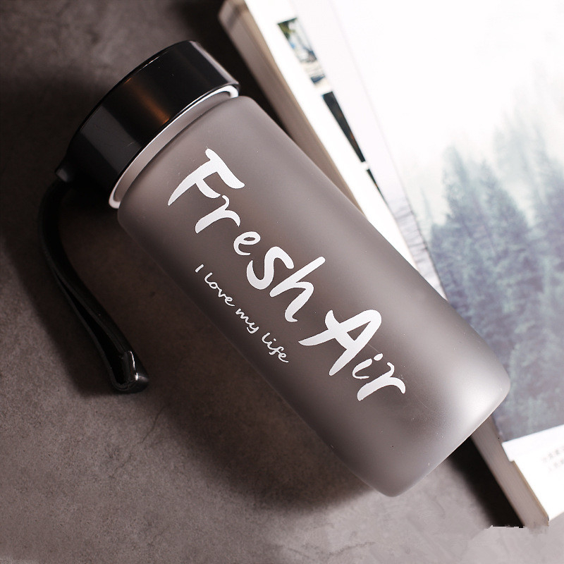 Frosted plastic portable water cup