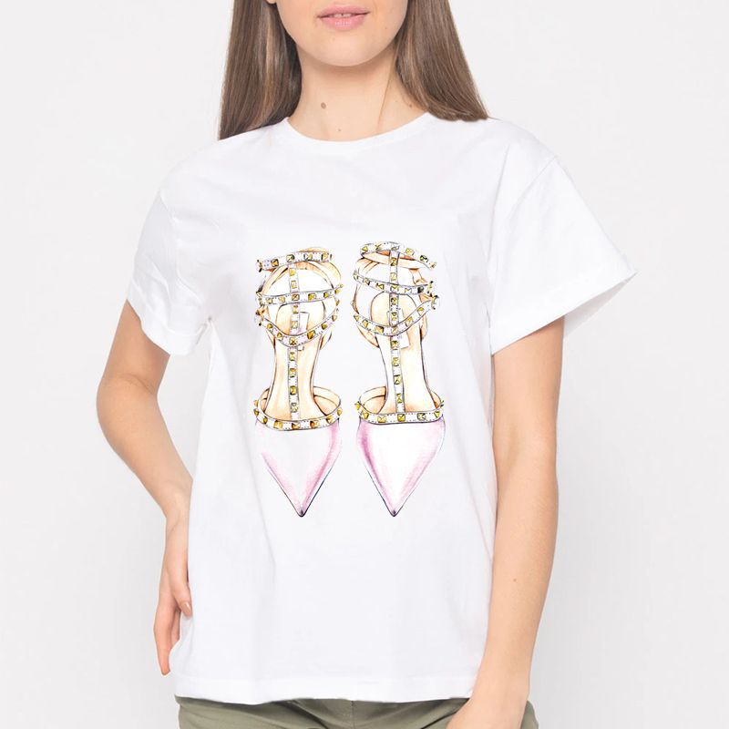 High heels printed T-shirt