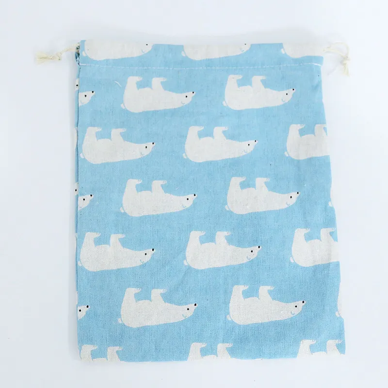 Drawstring storage bag - Blue