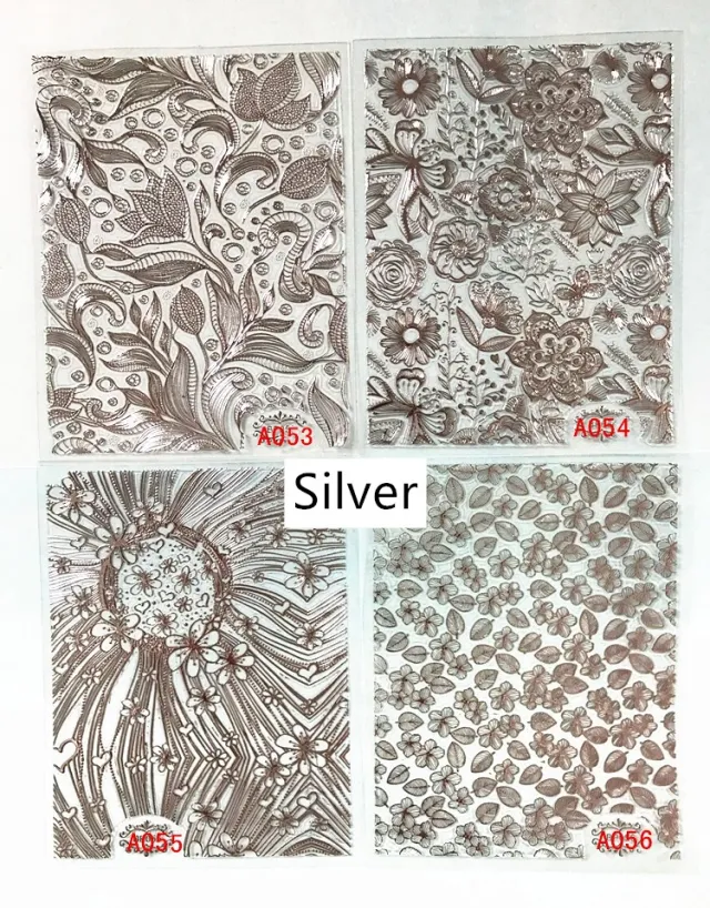 3d metal line hollow golden nail decals adhesive jewelry 56 Silver - Shop at LoveMi