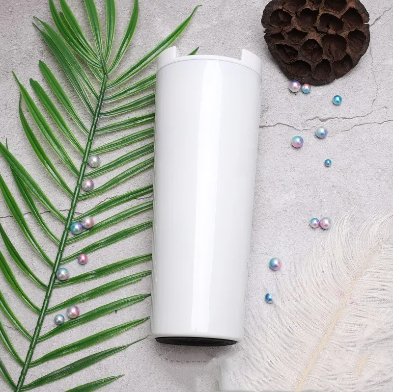 Stainless steel portable insulated cup - White