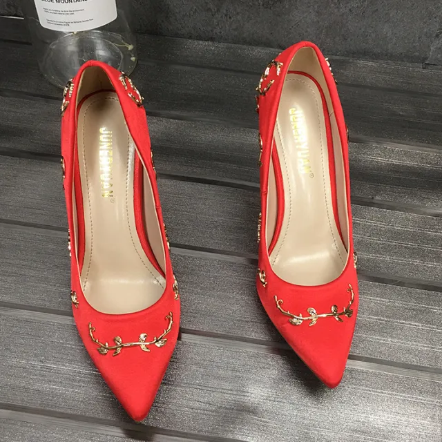 Stiletto pointed high heels Red - Shop at LoveMi