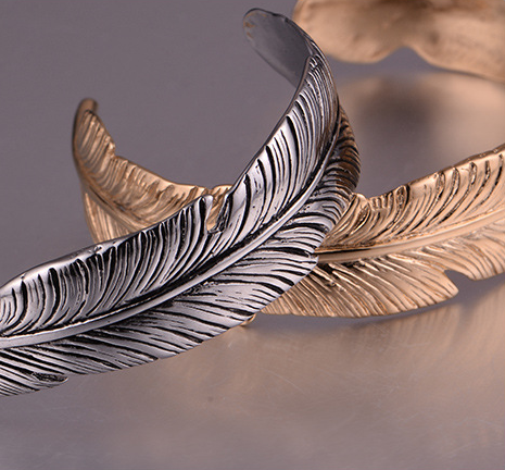 Feather Titanium Steel Retro Bracelet