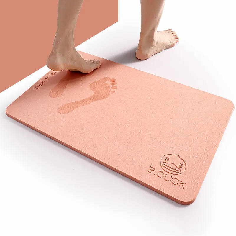 Diatom mud absorbent and quick-drying mat - Pink