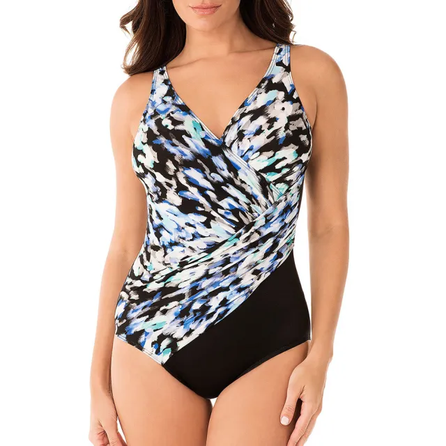 Plus size ladies one piece swimsuit White - Shop at LoveMi