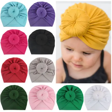 Children's Turban Hat Baby Knotted Indian Beanie