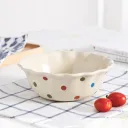 Beige Salad Bowl