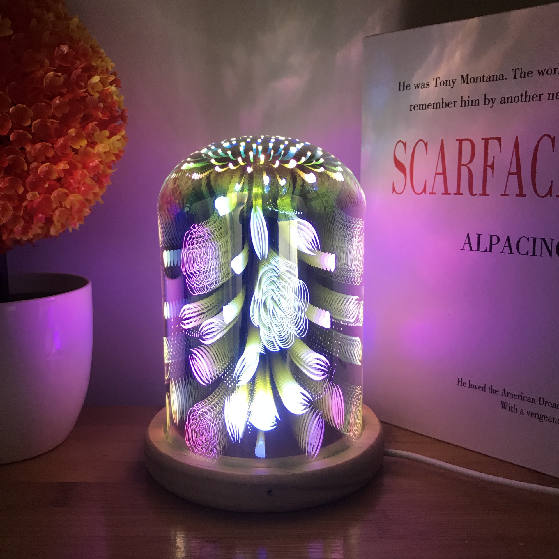 Christmas 3D glass magic lamp