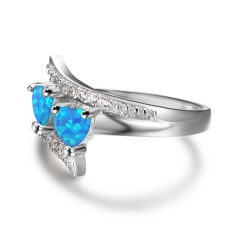 Diamond Double Heart Ring