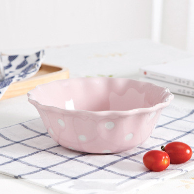 Pink salad bowl