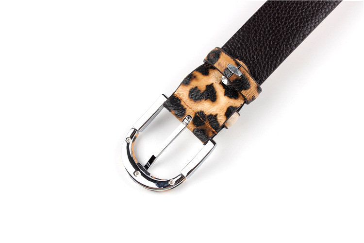 Women's Leopard Leather Belt