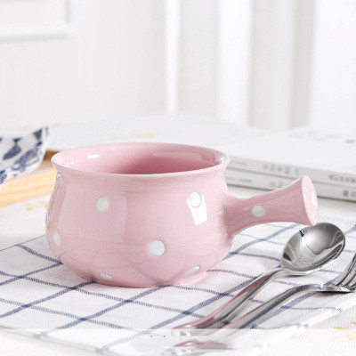 Pink handle bowl