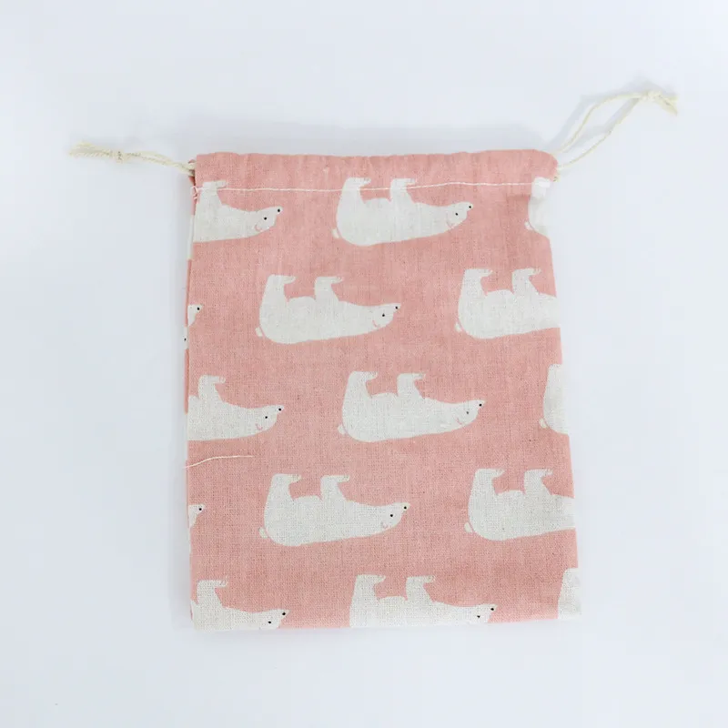 Drawstring storage bag - Pink
