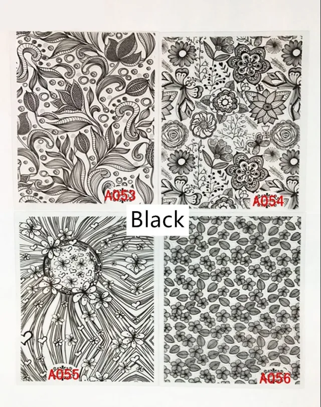 3d metal line hollow golden nail decals adhesive jewelry 56 Black - Shop at LoveMi