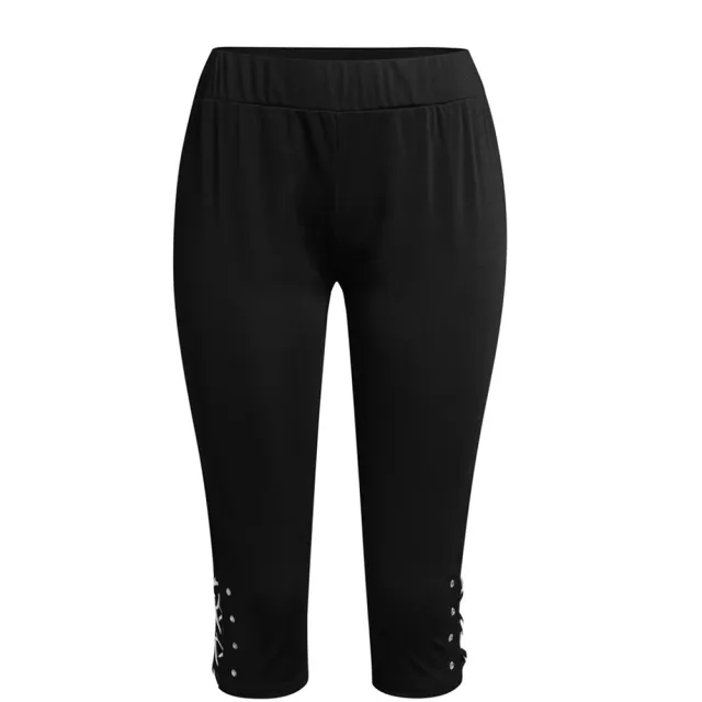 Women's knitted lace up beaded leggings Black - Shop at LoveMi