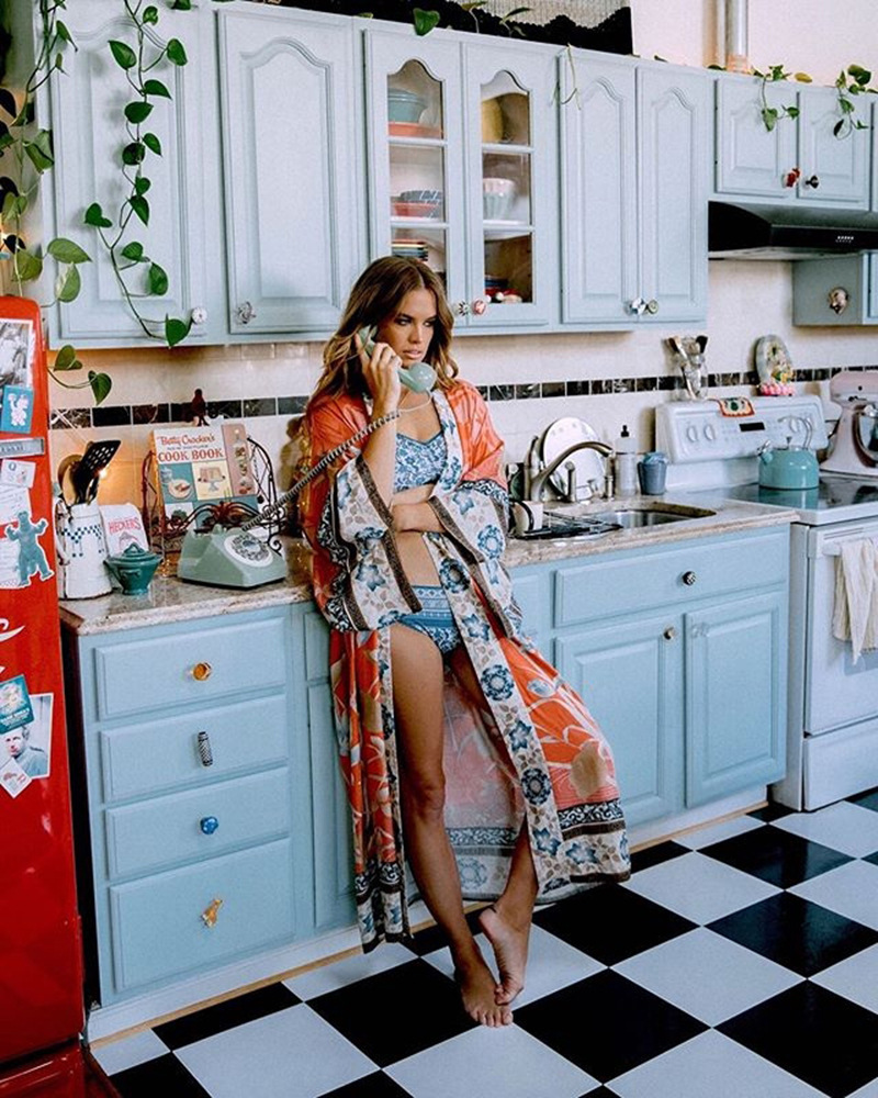 Crane Flower Print Sun Protection Cardigan Blouse