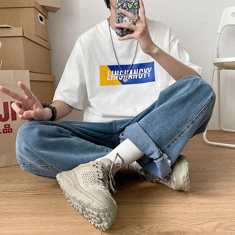Men's summer loose hip-hop T-shirt
