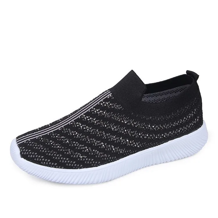 Flat bottom breathable one pedal lazy shoes - Black