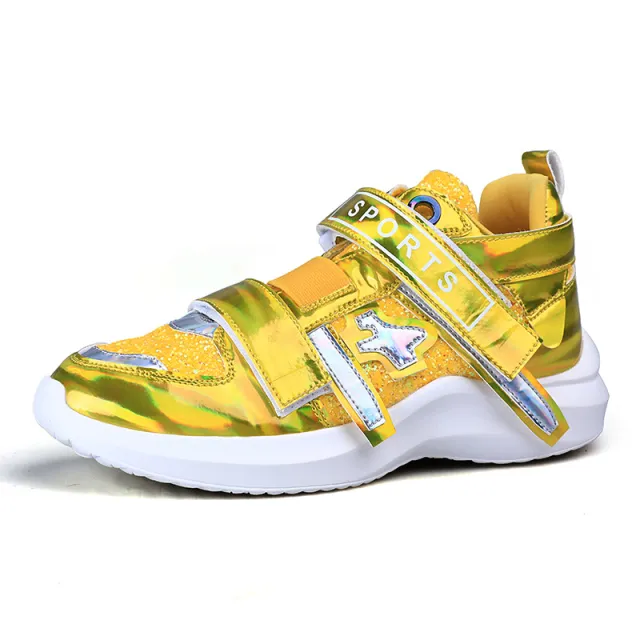Sequin casual sports shoes tide shoes Yellow - Shop at LoveMi