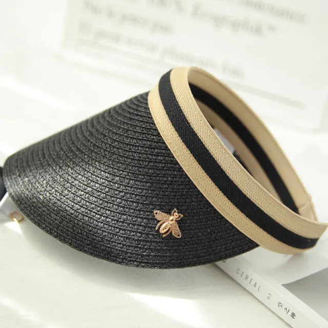 Hand woven straw hat Black - Shop at LoveMi