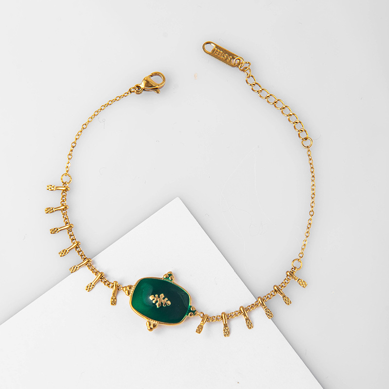 Dripping titanium steel bracelet side