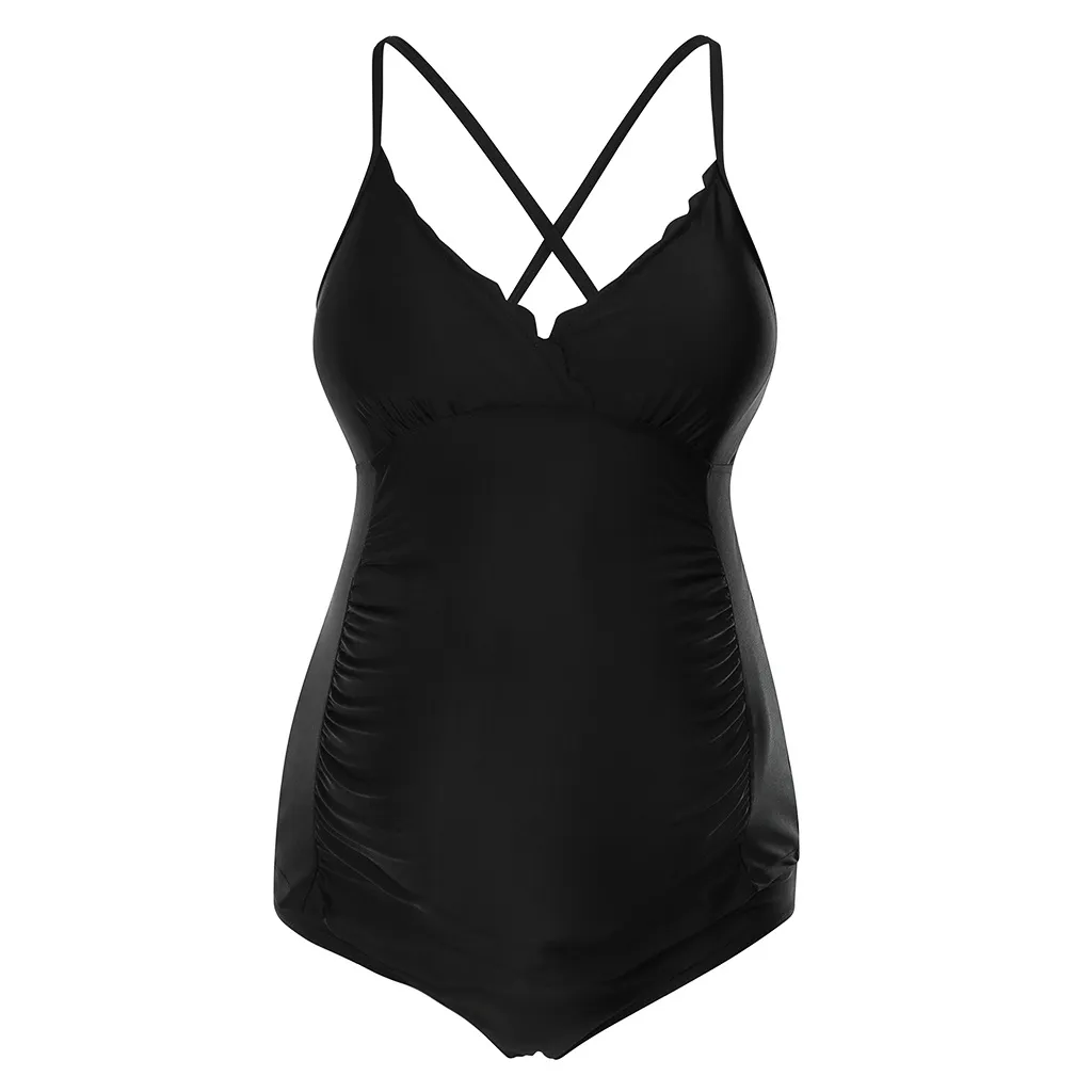 New pregnant women plus size bikini swimsuit - Black
