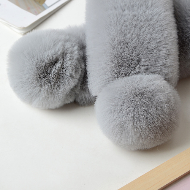 Warm thickened fur plush scarf