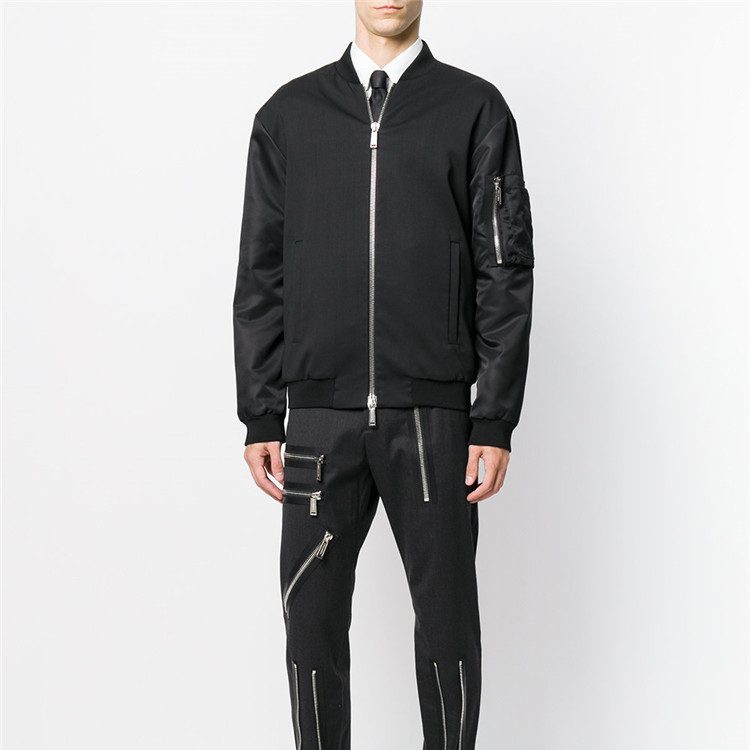 Autumn and winter slim zipper trousers