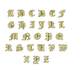 26 English alphabet couple necklace Chain - Gold - View 1