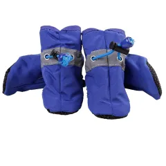 Pet soft bottom rain boots - Blue - View 1