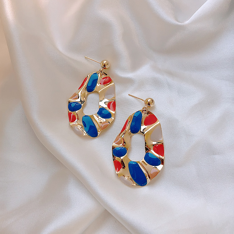 Color matching geometric exaggeration Earrings