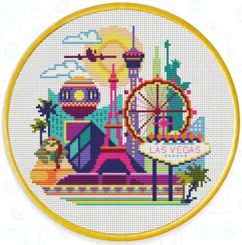 Light Blue Cross Stitch