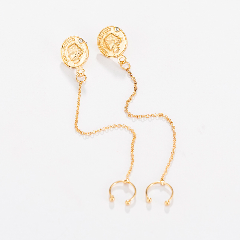 Coins and cold earrings