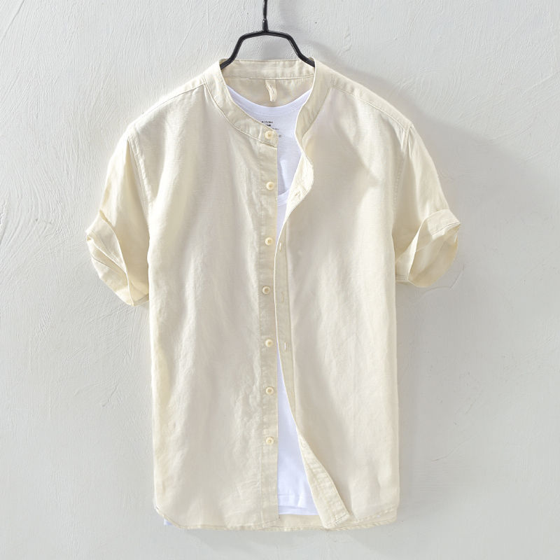 Men's short sleeve cotton shirt