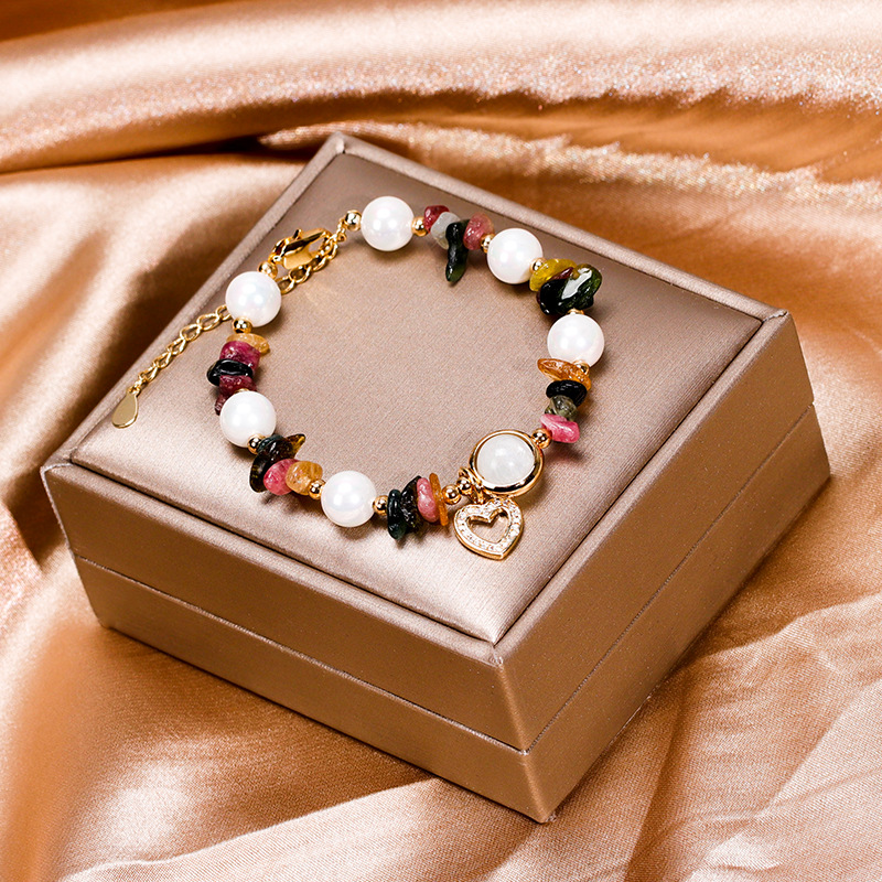 White moonlight transfer beads hand woven